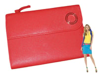 LACOSTE PURSE WALLET Women's Leather Vintage L14 Glam Twist Slg 2 Red NEW