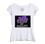 T-Shirt Femme Col Echancré Black Sabbath Vintage Album Cover Master Of Reality Rock