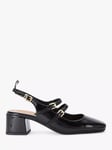 KG Kurt Geiger Amy Double Strap Court Shoes, Black