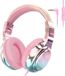 Casque Audio Enfant,Casque Filaire Enfant Réglable/Pliable,Casque Enfant Audio Avec Micro,85/94Db Volume Limité,Casque Enfant Fille 2 Ans,Casque Musique Enfant Pour Ipad/Tablet/Pc