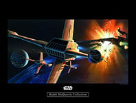 Komar Poster d'Art Mural, 40cm x 30cm, Star Wars Classique RMQ Endor Orbit War