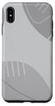 Coque pour iPhone XS Max Minimaliste Couleur Neutre Gris Clair Formes Géométriques