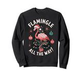 Funny Christmas Flamingle All The Way Flamingo Xmas Party Sweatshirt