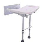 OrtoPrime Siège de Douche Amovible avec Pieds - Chaise de Douche antidérapante Pliable - Tabouret de Douche pour Personnes âgées réglable en Hauteur - Tabouret de Bain résistant