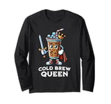 Cold Brew Coffee Queen Funny Drink Illustration Long Sleeve T-Shirt