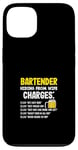 Coque pour iPhone 13 Drôle barman se cachant de sa femme charge humour