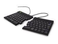 R-Go Clavier Ergonomique Split break - Clavier - USB - AZERTY - Belge - noir