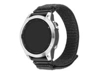 Fixed - Slinga För Smart Klocka - 26 Mm, Nylon - 160-210 Mm - Mörkgrå - För Coros Vertix 2  Garmin Fenix 7X  Enduro 2  Epix Pro  Instinct 2X  Quatix 7X  Tactix 7