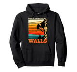 Easily Distracted By Climbing Wall Climber Rock Climbing Pullover Hoodie