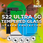 2 Pack Samsung S22 ULTRA 5G -9H Härdat Glass -3D Super Kvalitet