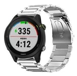 Rem til Garmin Forerunner 255/745 - Rustfrit stål - 22 mm - Sølv