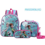 Frozen Ryggsäck Skolväska 3 Pack födelsedagspresent Blå