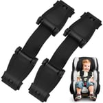 (Noir, 14 cm) 2pcs Chest Clip Ceinture de Sécurité Voiture Enfant, Pince Harnais Siège Auto, Réglable Sangle de Poitrine, Pratique et Sécuritaire