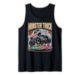 Monster Truck Crushing Cars Tee for Monster Truck Lovers Tank Top