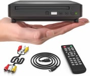 DVD Player HDMI for TV, Mini 1080P HD DVD Cd/Disc Player with HDMI/AV Output, Ca