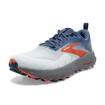 Brooks Homme Cascadia 17 Sneaker, Blue/Navy/Firecracker, 40.5 EU