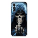 Coque pour Samsung Galaxy S21 Tete de Mort Doigt