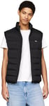 Tommy Jeans Veste sans Manches Homme Light Down Vest Matelassée, Noir (Black), XS