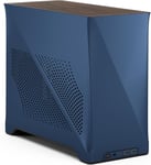 Era 2 Itx Pc Case In Midnight Blue-Sleek Anodized Aluminum,Solid Walnut Top,Supports 3-Slot Gpus,Pcie 4.0 Riser Cable Included