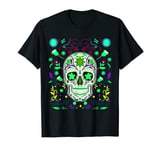 Floral Sugar Skull Day of the Dead Dia De Muertos Women T-Shirt