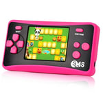 QINGSHE Portable Handheld Games for Kids 2.5" LCD Screen Game Console TV Output Arcade Gaming Player System Built in 142 Classic Retro Video Games Birthday for Your Boys Girls(Rose)