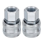 2pcs 1/4" NPT Female Air Coupler A Style Fits A-Style Plugs for Air Compressors