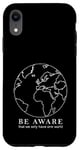 Coque pour iPhone XR Contours de la carte du monde Protection de la nature