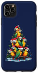 Coque pour iPhone 11 Pro Max Parrot Christmas Tree Funny Polly Holiday