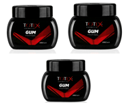 3x Totex Hair Styling Gummy Gum Gel Strong Hold Red 250 ml By TOTEXUK