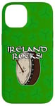 Coque pour iPhone 14 St Patrick Day Bodhran Drummer Drums Percussion Musicien