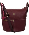 Conkca London Womens Little Kristin' Plum Leather Shoulder Bag - Purple material_real_leather - One Size