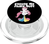 Excuse My Fairy Dust Funny Unicorn Rainbow Peter PopSockets PopGrip pour MagSafe