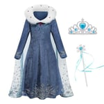 Foierp Elsa Costume for Girls Frozen Dresses for Girls Frozen Cosplay Princess Dress up Cape for Kids Fancy Dress for Party Halloween Christmas