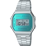 Wristwatch CASIO A168WEM-2D Stainless Steel Light Blue Unisex Digital VINTAGE