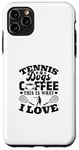 Coque pour iPhone 11 Pro Max Tennis Dogs Coffee This Is What I Love Joueur de tennis