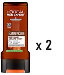 2 x Loreal Men Expert BARBER CLUB  Body, Hair & Beard Wash BIG XXL SIZE 400ml ea