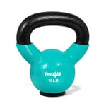 Yes4All EGXQ Vinyl Coated Cast Iron Kettlebell with Protective Rubber Base, Kettle Bell Weights Set - Multicolor Kettlebells, Mint, 4.5 kg