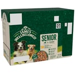 James Wellbeloved Senior Dog Food with Lamb and Chicken in Gravy Pouch 12 x 90 g