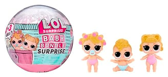 L.O.L. Surprise Baby Bundle Surprise - Collectible Dolls with a Baby Theme - Twins, Triplets or Pets with a Water Reveal - 2 or 3 Dolls Included - Great for Girls Ages 3+, Pink