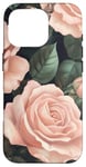 Coque pour iPhone 16 Pro Blush Rose Bloom Dark Garden Design