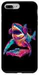 Coque pour iPhone 7 Plus/8 Plus Party Shark Disco DJ avec illustration de platine casque