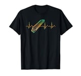 Retro Heartbeat Harmonica Instrument Player T-Shirt