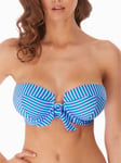 Freya Womens Beach Hut Bandeau Bikini Top - Blue Polyamide - Size 32D