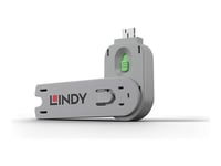 Lindy USB Type A Port Blocker Key - Bloqueur de port USB - vert