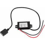 Memkey - dc-dc Adaptateur abaisseur 12V / 24V à usb 5V 3A Convertisseur Convertisseur Étanche Convertisseurs De Câble