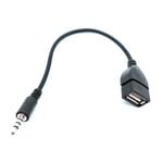 Câble Adaptateur Otg Pour Mp3 De Voiture,Convertisseur Audio Mâle,Prise Aux Vers Usb 3.5,Type A Femelle,2.0mm