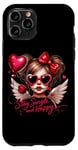 Coque pour iPhone 11 Pro Ailes d'ange « Stay Single And Happy Heart »