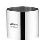 Vogue Mousse Ring 60 x 70 mm, Stainless Steel, Assists in Portion Control, Size: 2.3(H) x 3(Dia)inch, Enhances Food Presentation * Uniformity, CC056, Silver