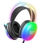 RGB Lighting Stereo Gaming Headset Langalliset kuulokkeet melua vaimentavalla mikrofonilla PS4:lle PS5 Xbox PC MAC