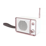 Retroradion vintage bluetooth pink -kaiutin langattomat stereokaiuttimet, kannettavat kaiuttimet tehokkaalla tf-äänikortilla